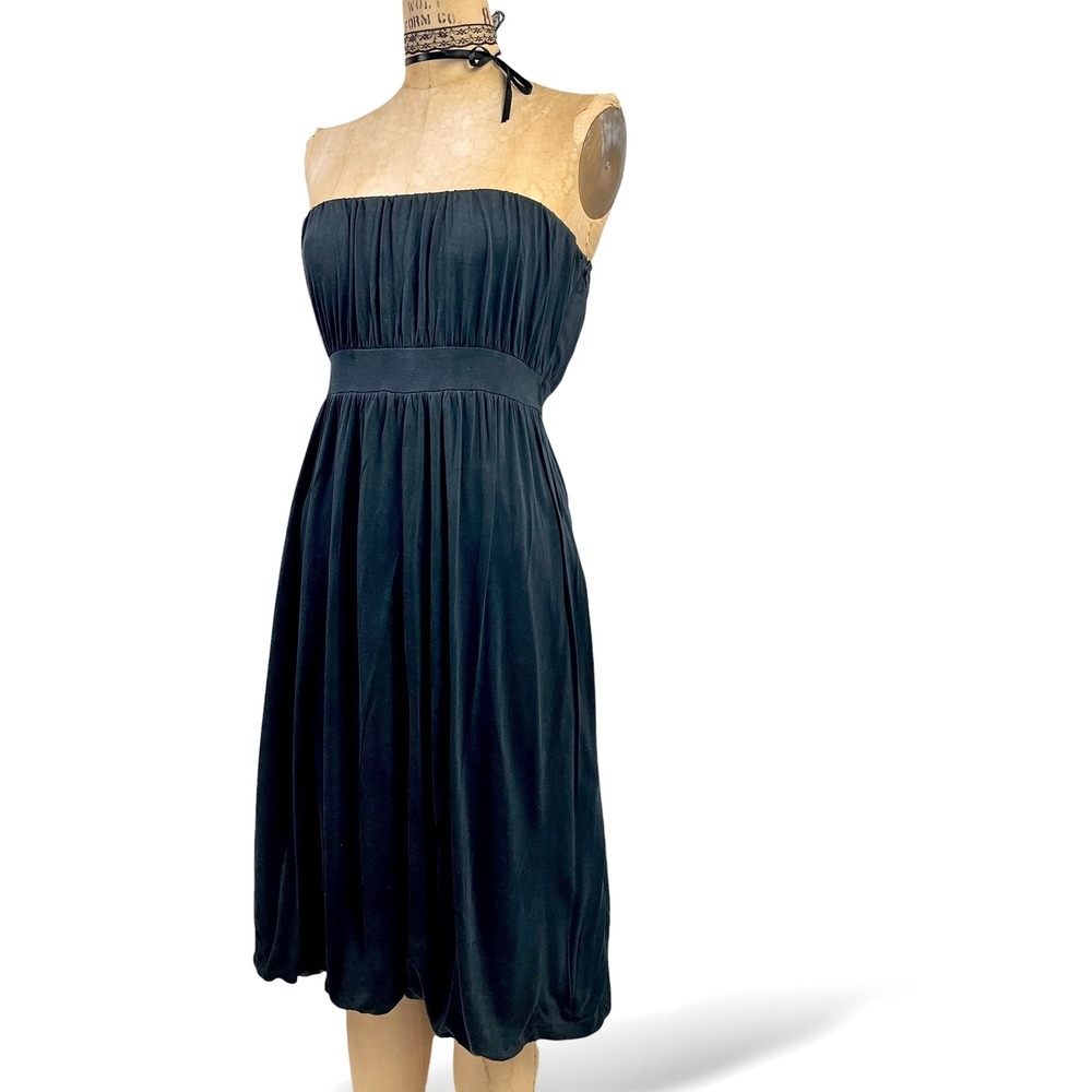 Silk Banana Republic Strapless Bubble Hem Elegant Dress Women 14 90s Whimsy